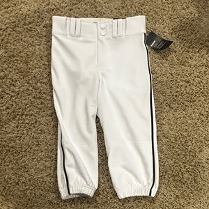 New with Tags Champro Boys White/Black piping Baseball knickers